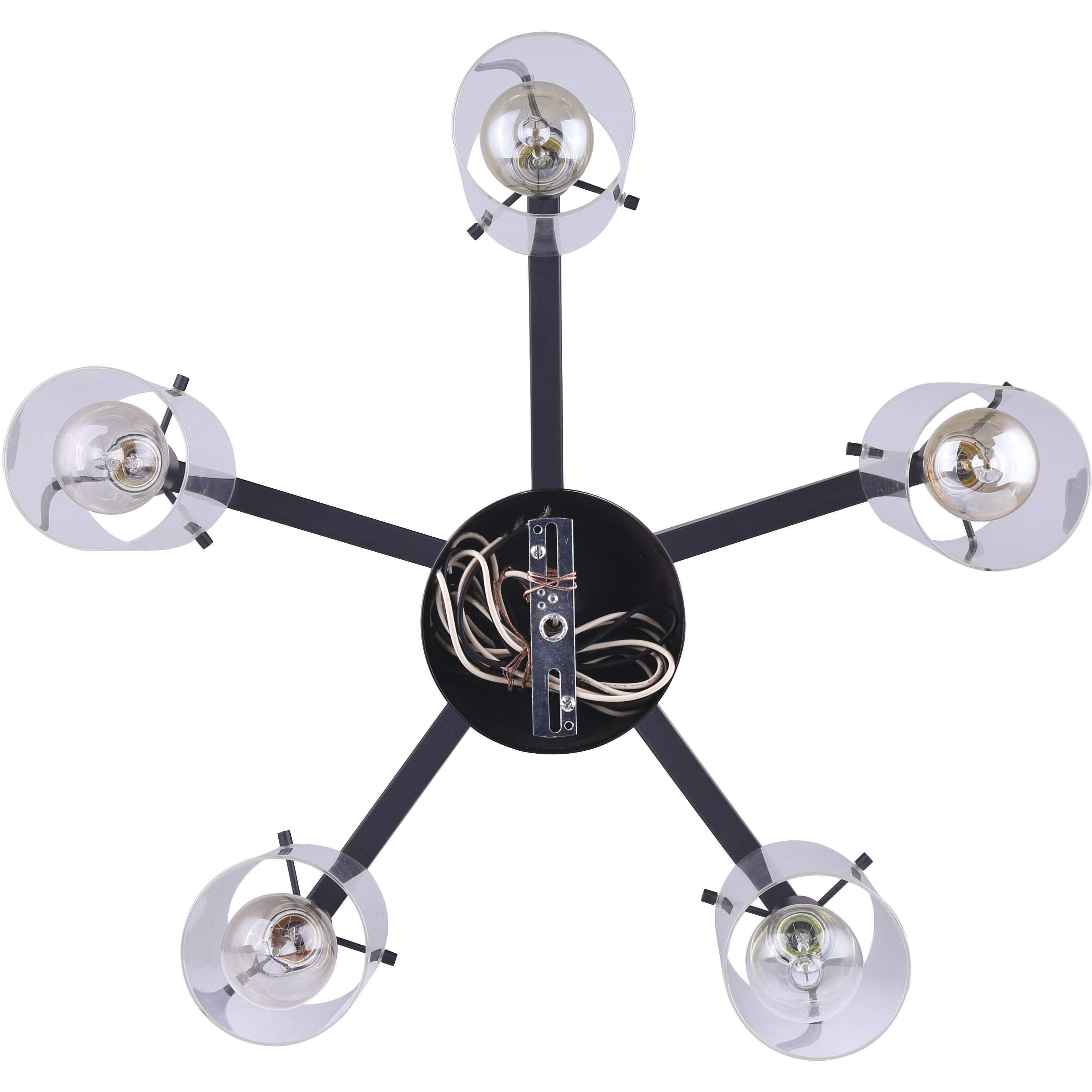 Madison 5 Light 24 inch Black Chandelier Ceiling Light