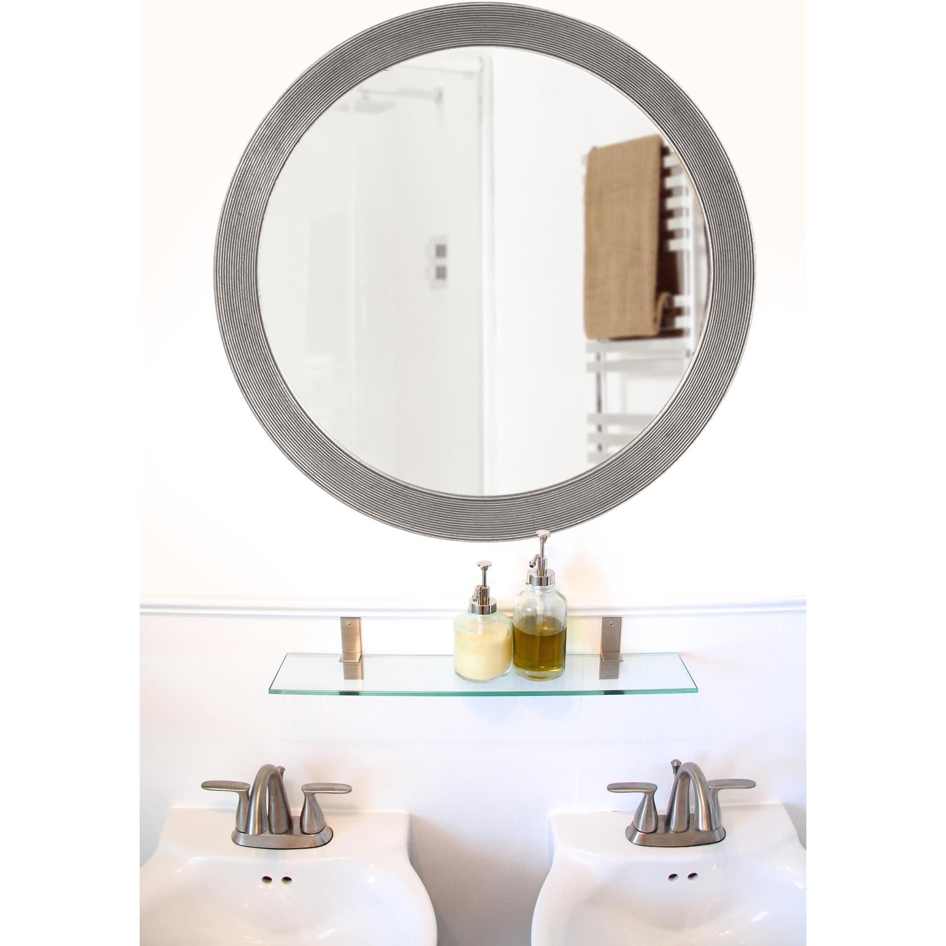 Virginia Glossy Nickel Wall Mirror