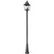 Raphael 3 Light 122 inch Sand Black Outdoor Post Mounted Fixture in Soft Sand Black