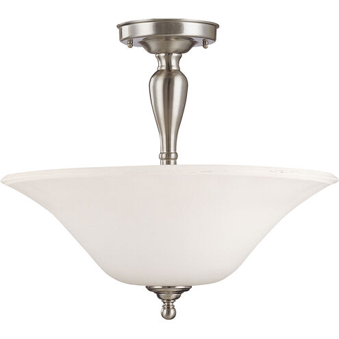 Dupont 3 Light 16 inch Brushed Nickel Semi Flush Mount Ceiling Light