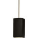 Radiance Collection 1 Light 5.5 inch Tierra Red Slate with Brushed Nickel Pendant Ceiling Light