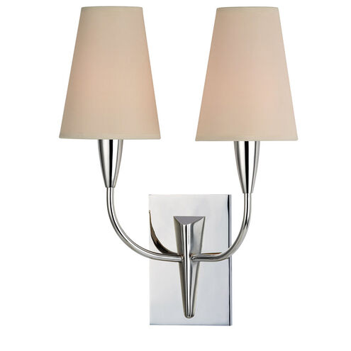 Berkley 2 Light 12 inch Polished Chrome Wall Sconce Wall Light in Eco Paper