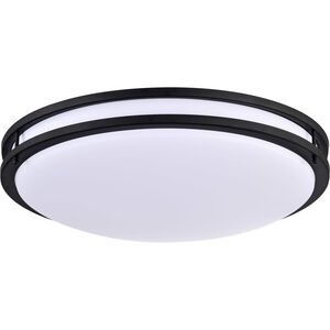 Glamour LED 24 inch Matte Black Flush Mount Ceiling Light