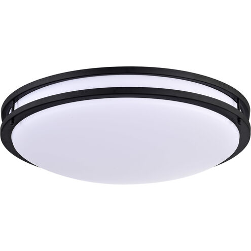 Glamour LED 24 inch Matte Black Flush Mount Ceiling Light