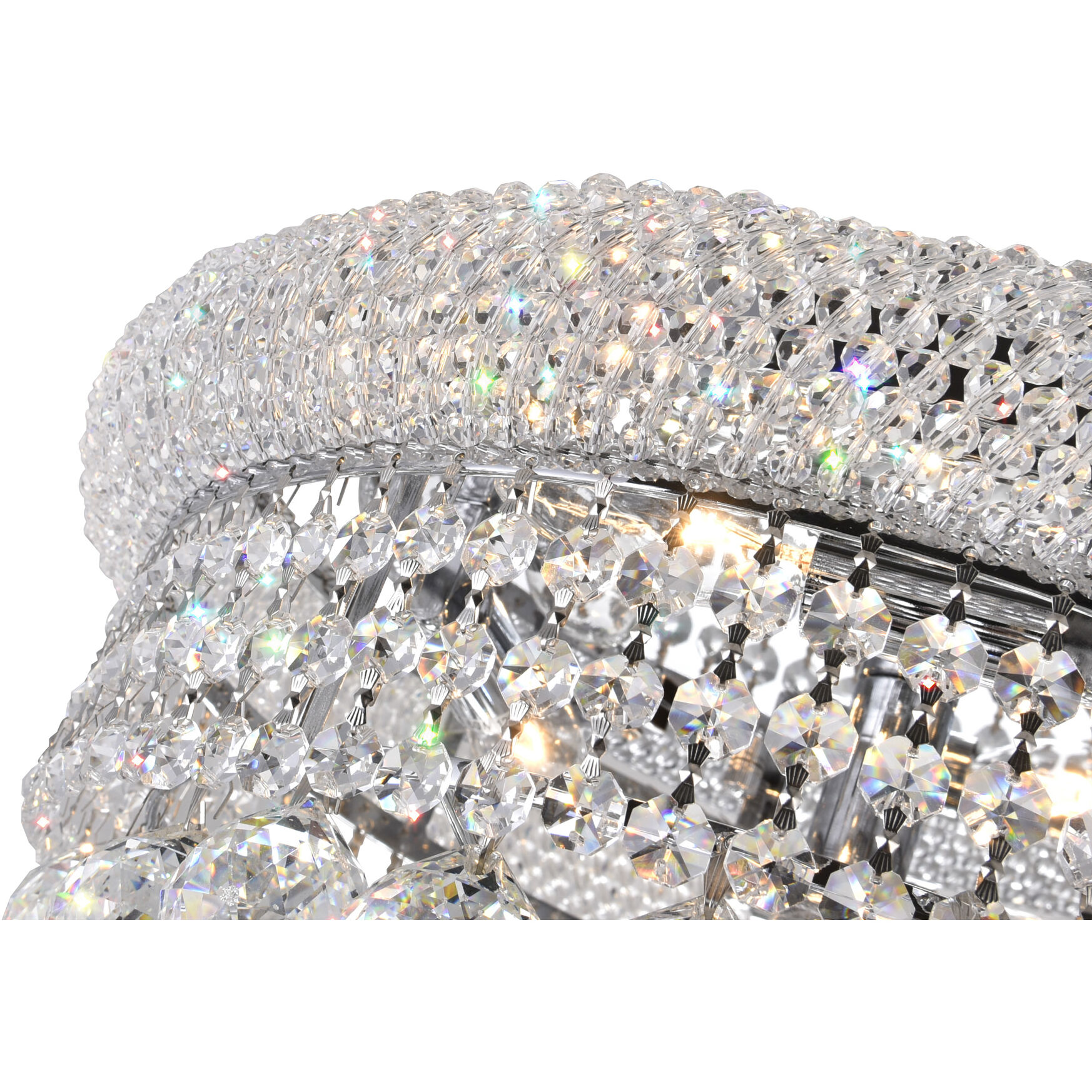 Empire 8 Light 20 inch Chrome Flush Mount Ceiling Light