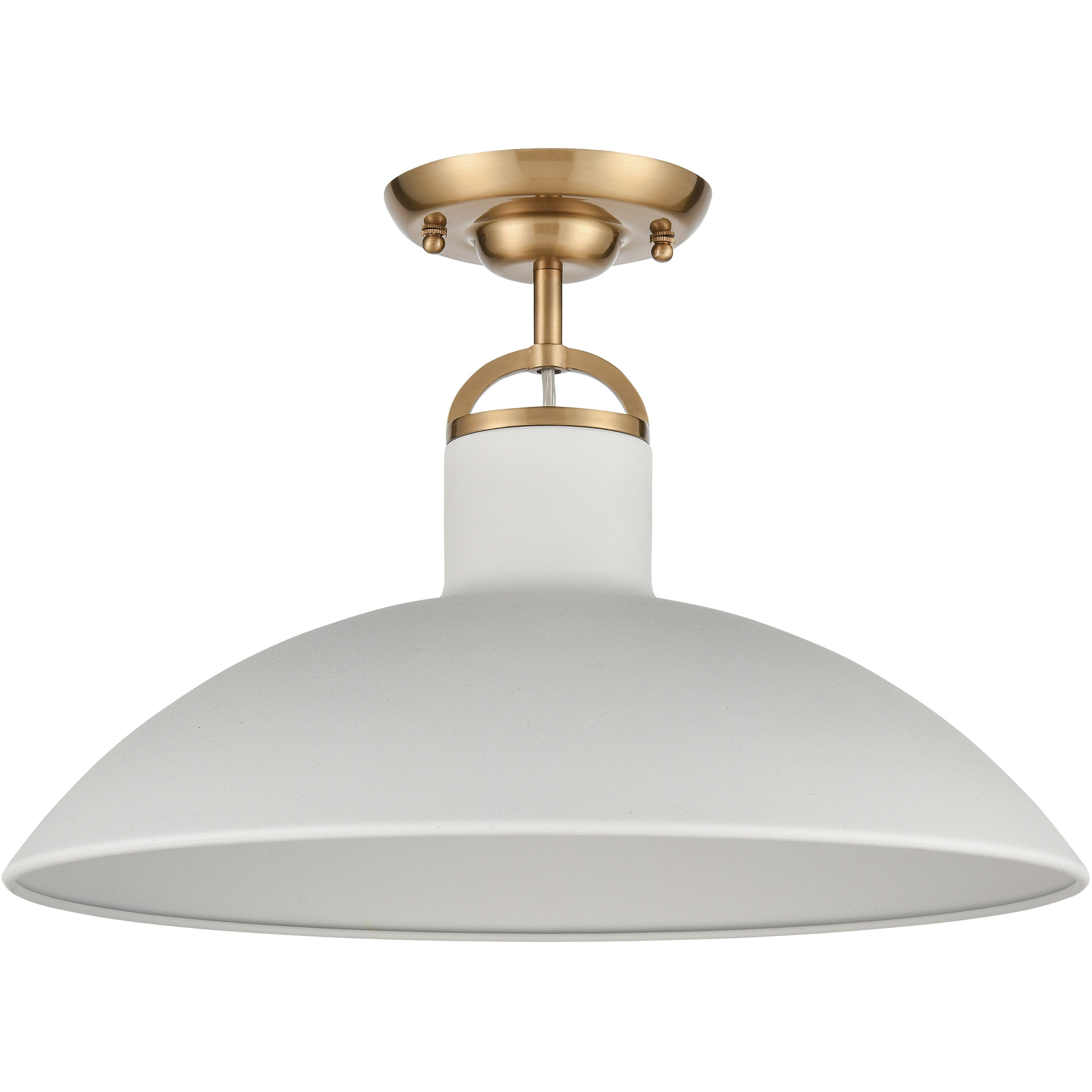 Surf 1 Light 16 inch Textured White Semi Flush Mount Ceiling Light