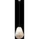 Natural Inspirations 1 Light 4.5 inch Silver Pendant Ceiling Light in Natural Quartz Studio Glass 9