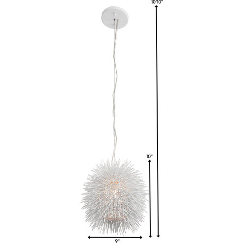 Urchin 1 Light 9 inch White Mini Pendant Ceiling Light