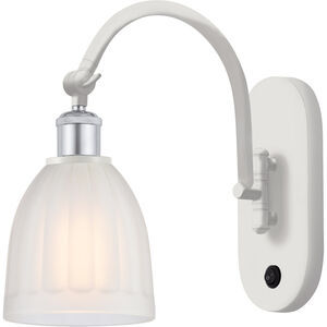 Ballston Brookfield 1 Light 6 inch White and Polished Chrome Sconce Wall Light