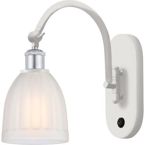 Ballston Brookfield LED 6 inch White and Polished Chrome Sconce Wall Light