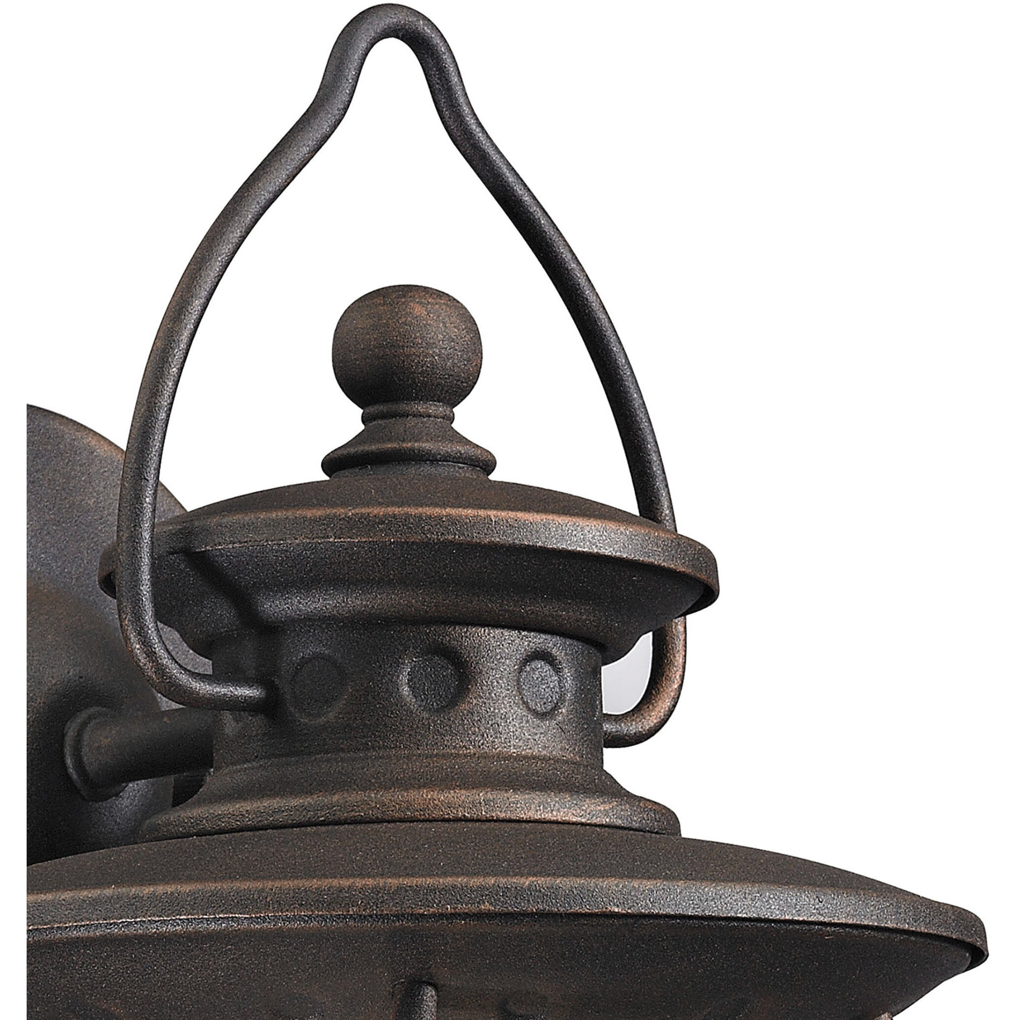 Village Lantern 1 Light 13 inch Weathered Bronze Outdoor Wall Sconce