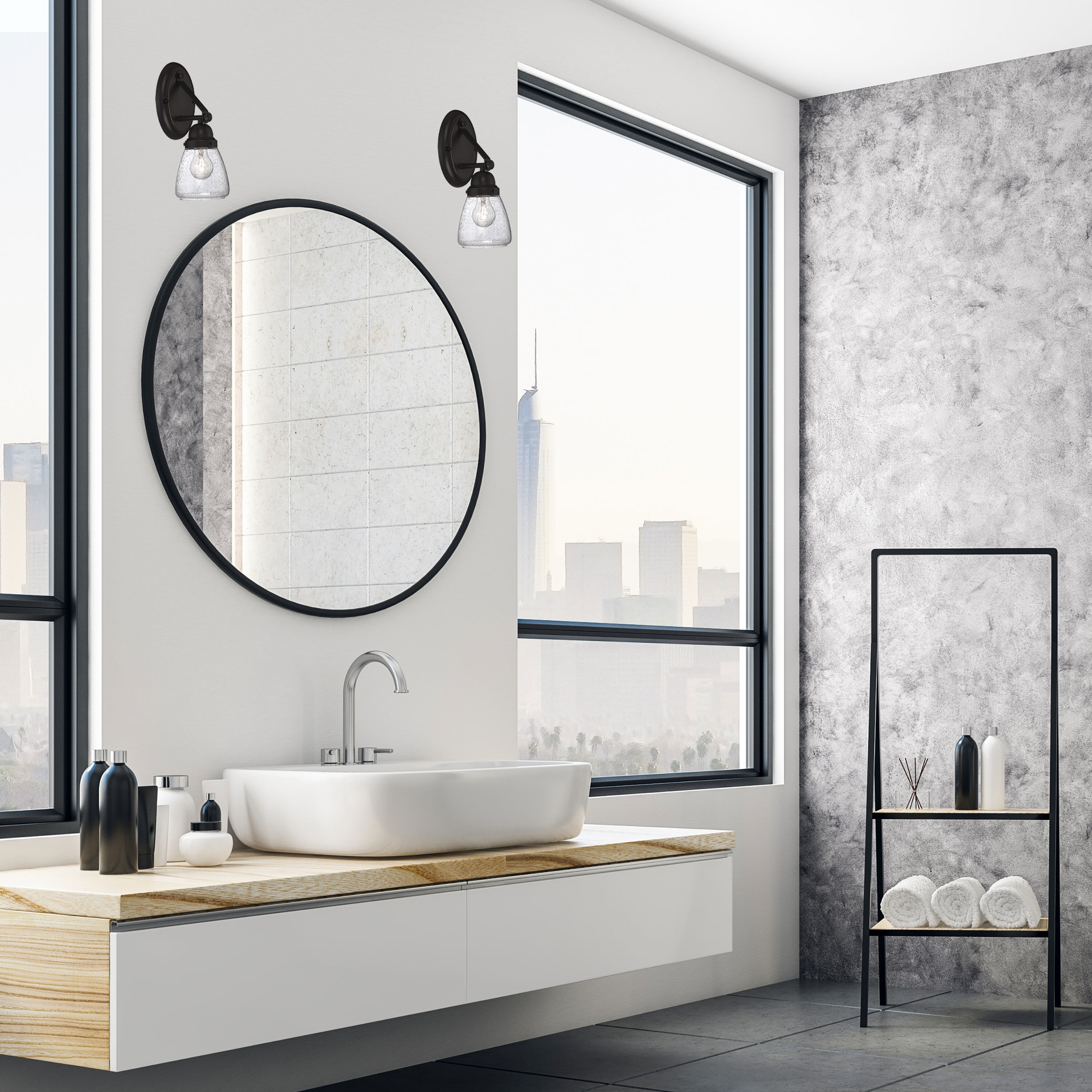 Laurel 1 Light 13.38 inch Sudbury Bronze Vanity Light Wall Light