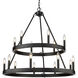 Alastair 15 Light 32 inch Matte Black Chandelier Ceiling Light