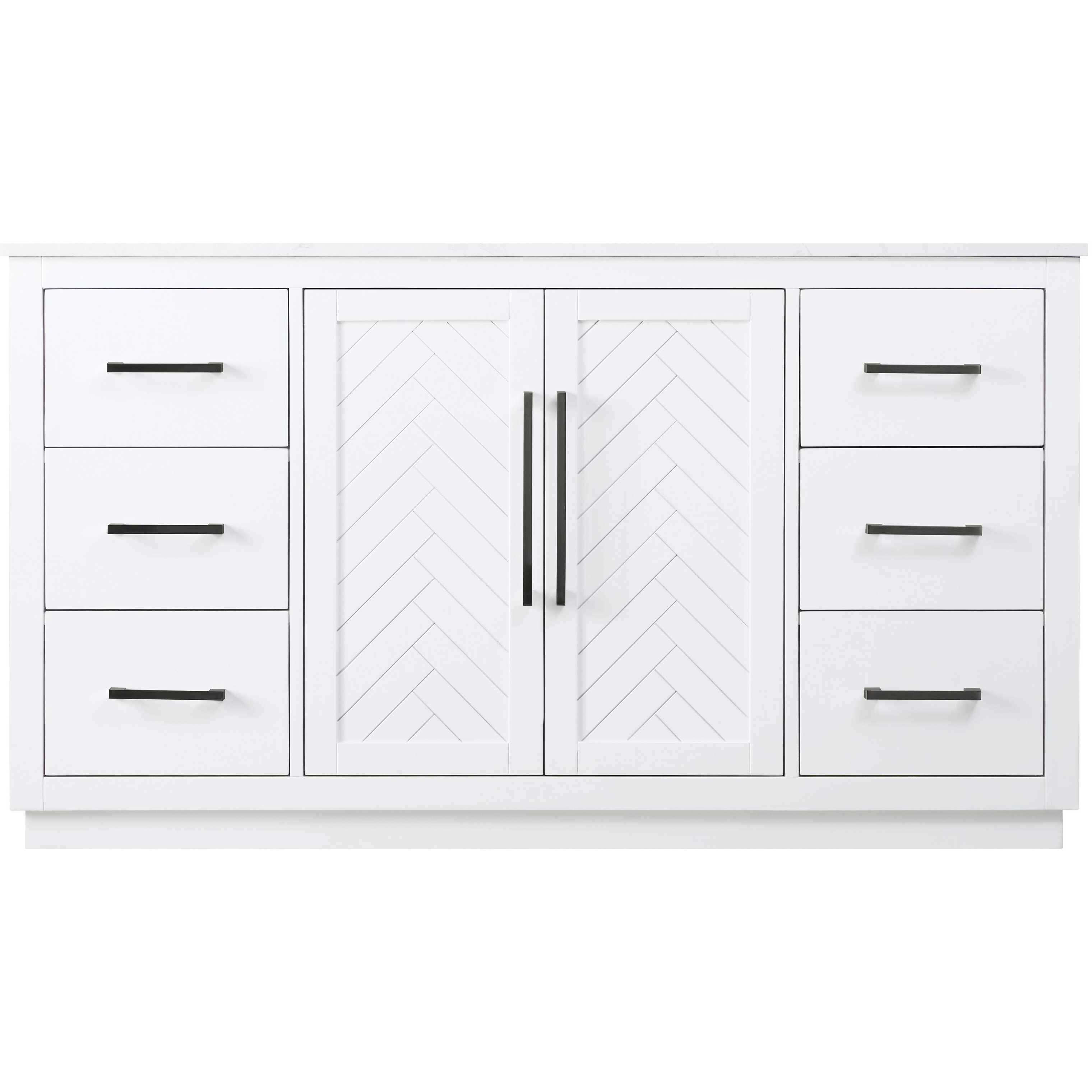 Chase 60 X 34 inch White Bathroom Vanity Cabinet