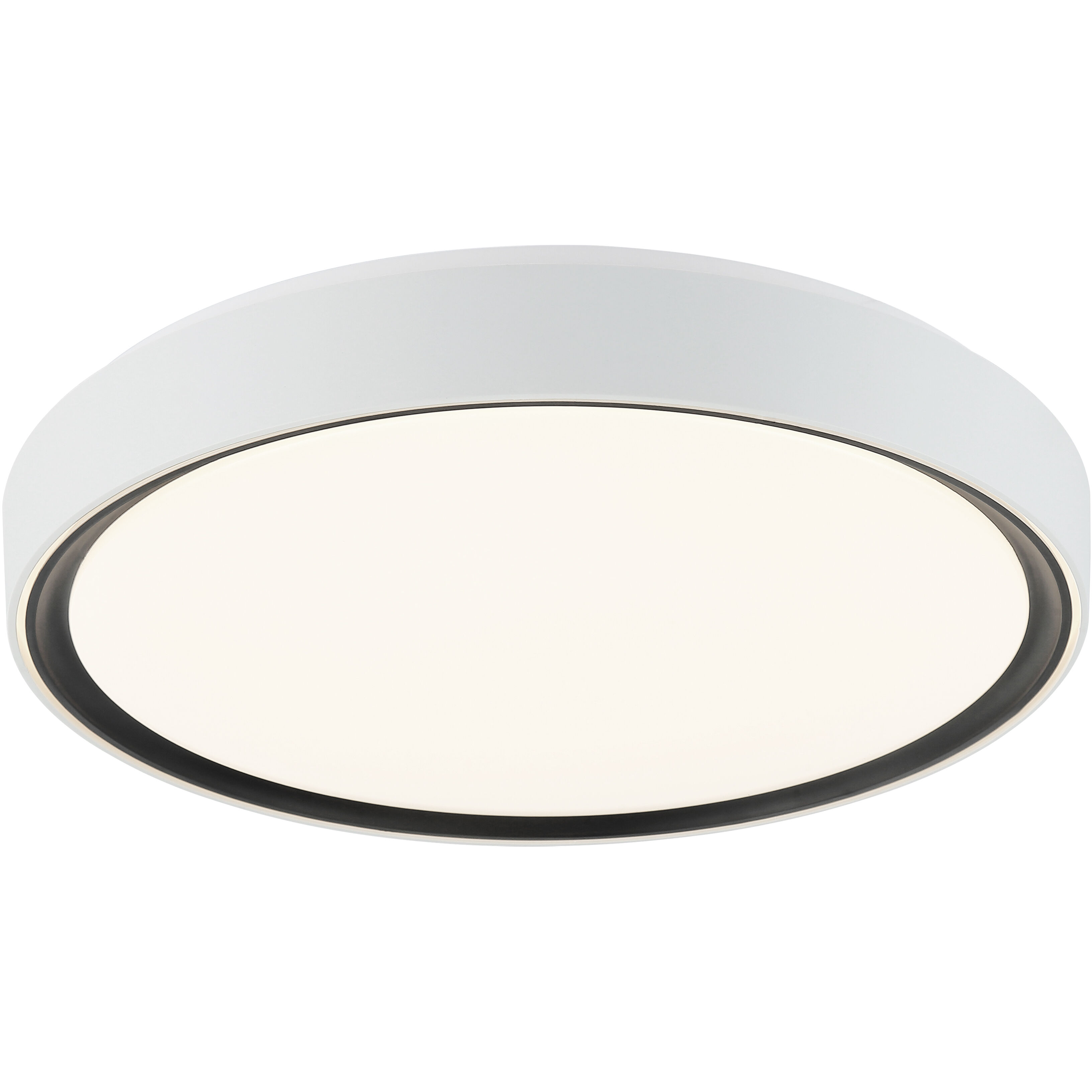 Alamus LED 19.13 inch Aged Gold Brass and White Flush Mount Ceiling Light