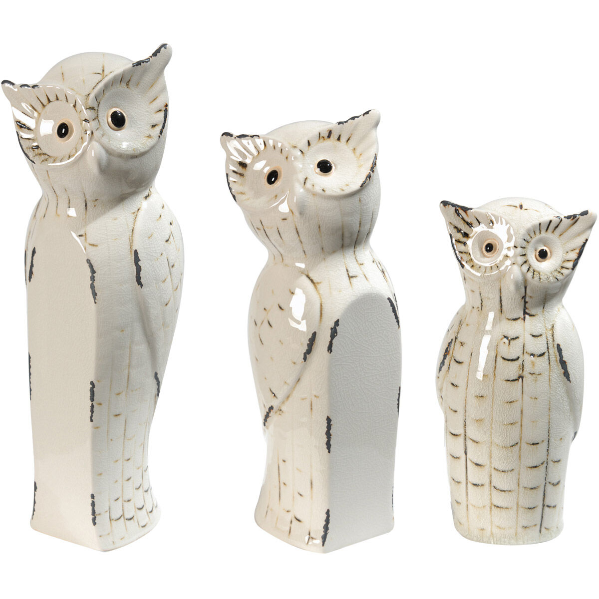 Vivek Off-White Figurine, Set of 3