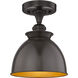 Edison Adirondack 1 Light 8 inch Oil Rubbed Bronze Semi-Flush Mount Ceiling Light