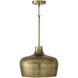 Myriah 1 Light 15 inch Tibetan Hammered Brass Pendant Ceiling Light
