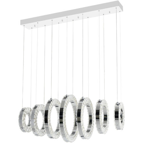 Celina LED 37 inch Chrome Pool Table Light Ceiling Light