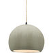 Radiance 1 Light 7 inch Matte Black and Celadon Green Crackle Pendant Ceiling Light