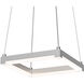Stix Square LED 9.25 inch Bright Satin Aluminum Pendant Ceiling Light
