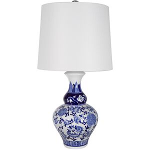 Anita 27.6 inch 40.00 watt Blue and White Vase Lamp Portable Light
