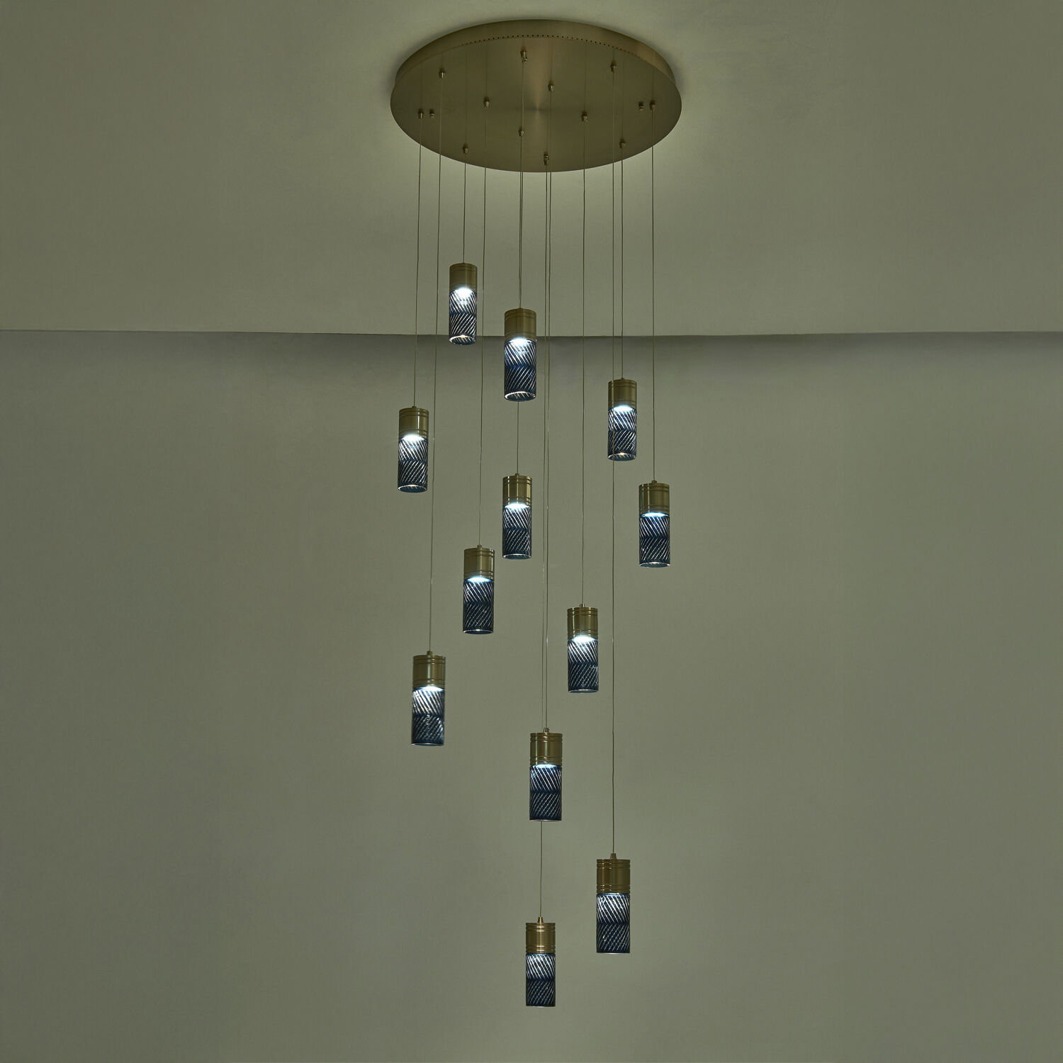 Kiriko LED 30 inch Winter Brass Chandelier Ceiling Light