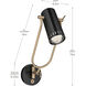 Ruehl 14 inch 9 watt Black Swing Arm Wall Sconce Wall Light