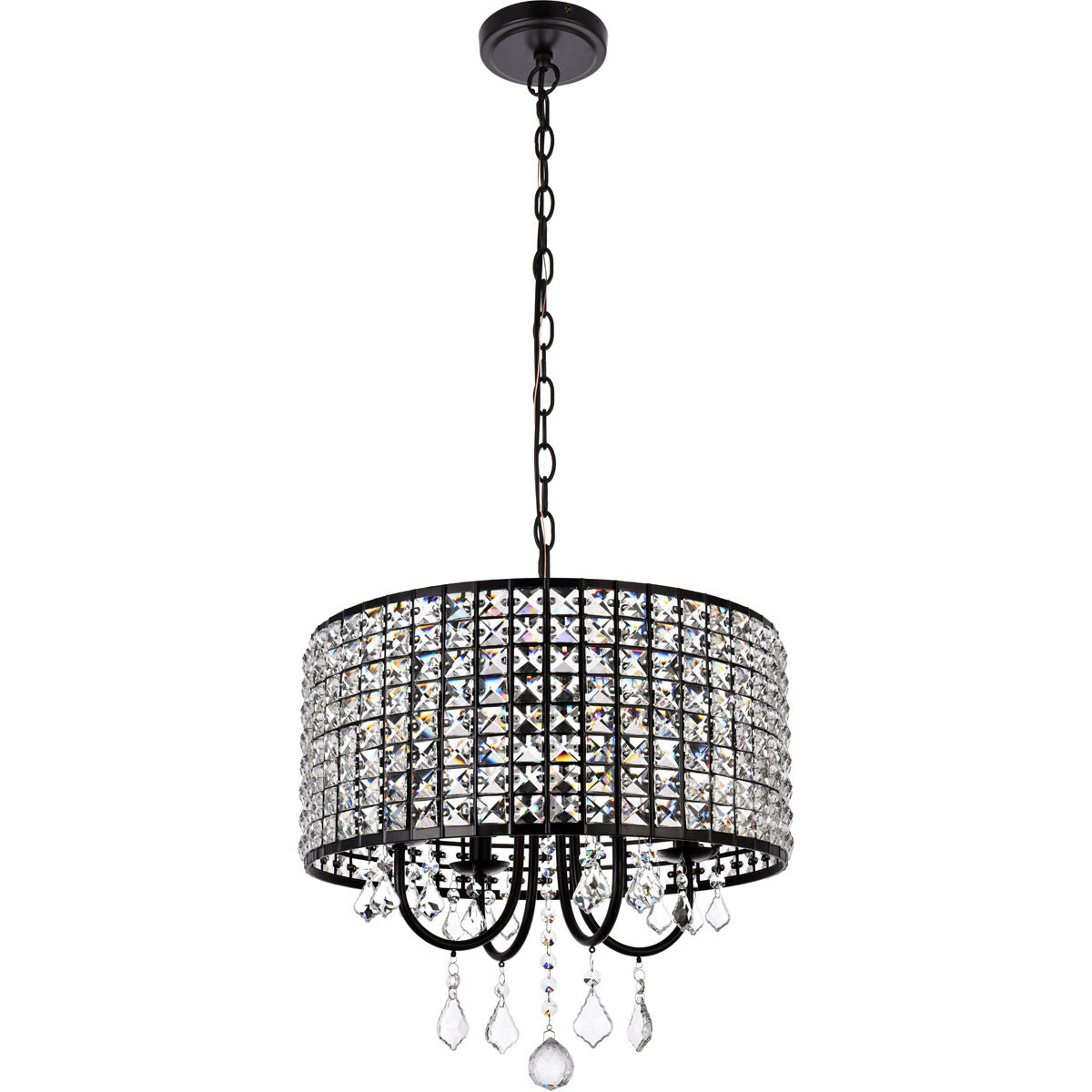 Elise 4 Light 17 inch Black Pendant Ceiling Light