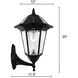 Windsor 1 Light 20.38 inch Black Outdoor Post Light, Solar