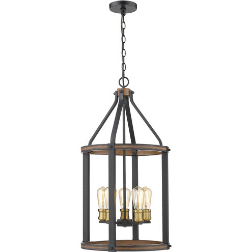Kirkland 5 Light 16 inch Rustic Mahogany Chandelier Ceiling Light