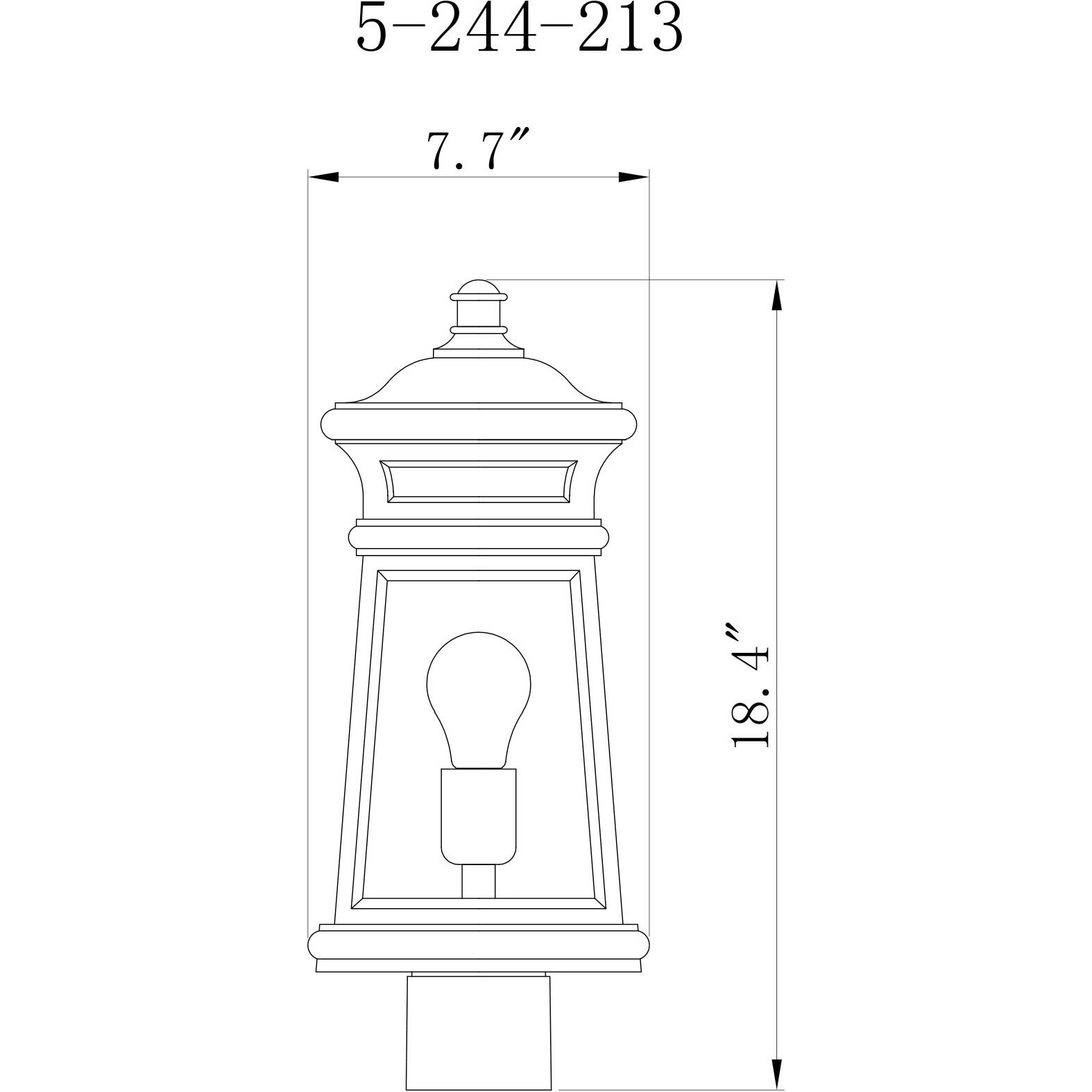 Taylor 1 Light 18 inch English Bronze with Gold Outdoor Post Lantern