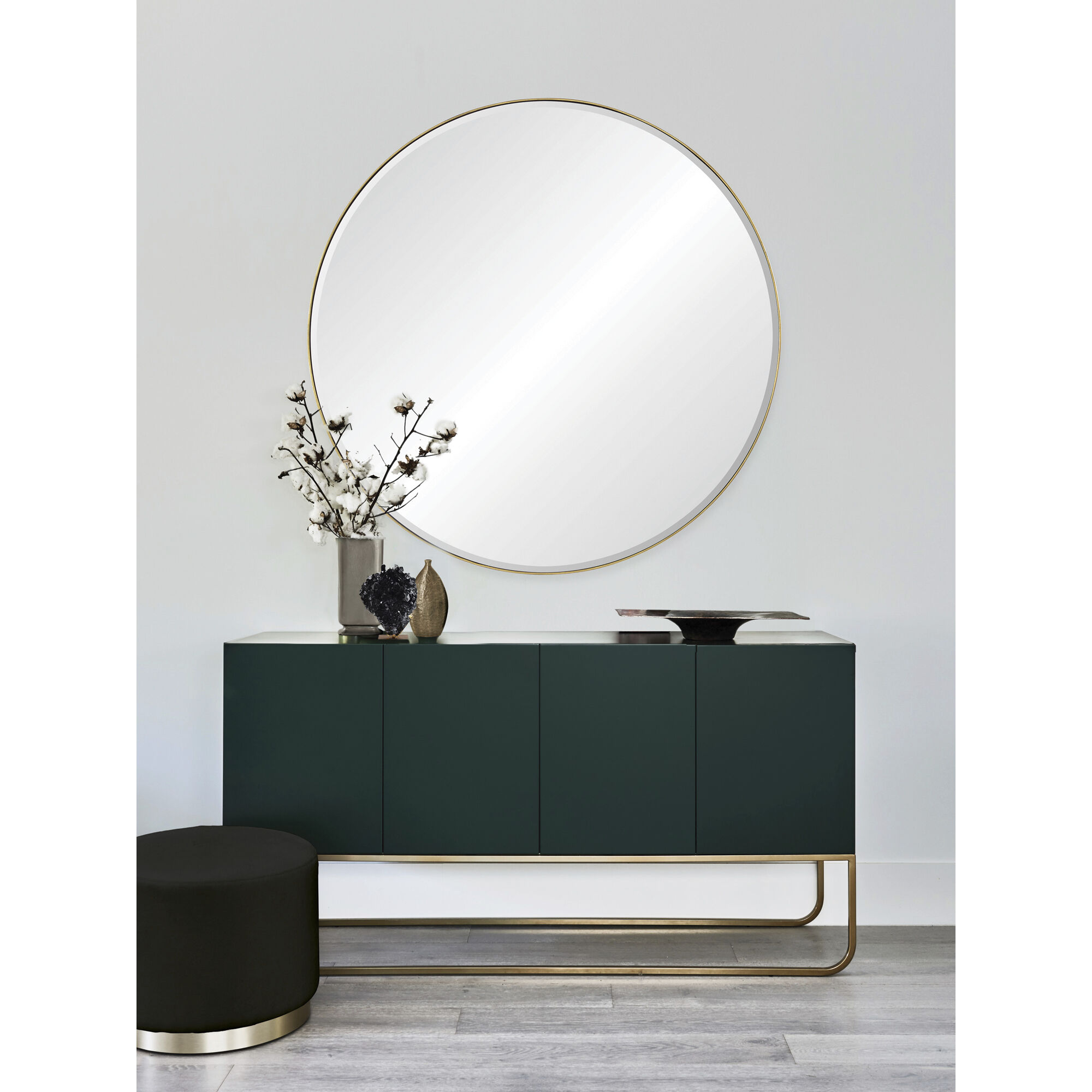 Thallo 48 X 48 inch Gold Leaf Wall Mirror