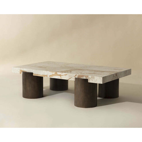 Ardi 59.75 X 38 inch Cream / Brown Coffee Table
