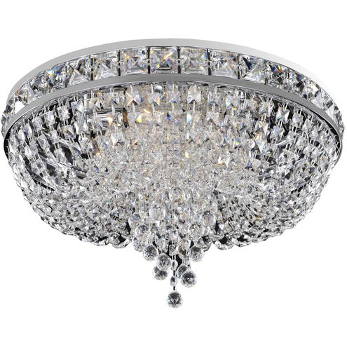 Cascata 4 Light 18 inch Chrome Flush Mount Ceiling Light