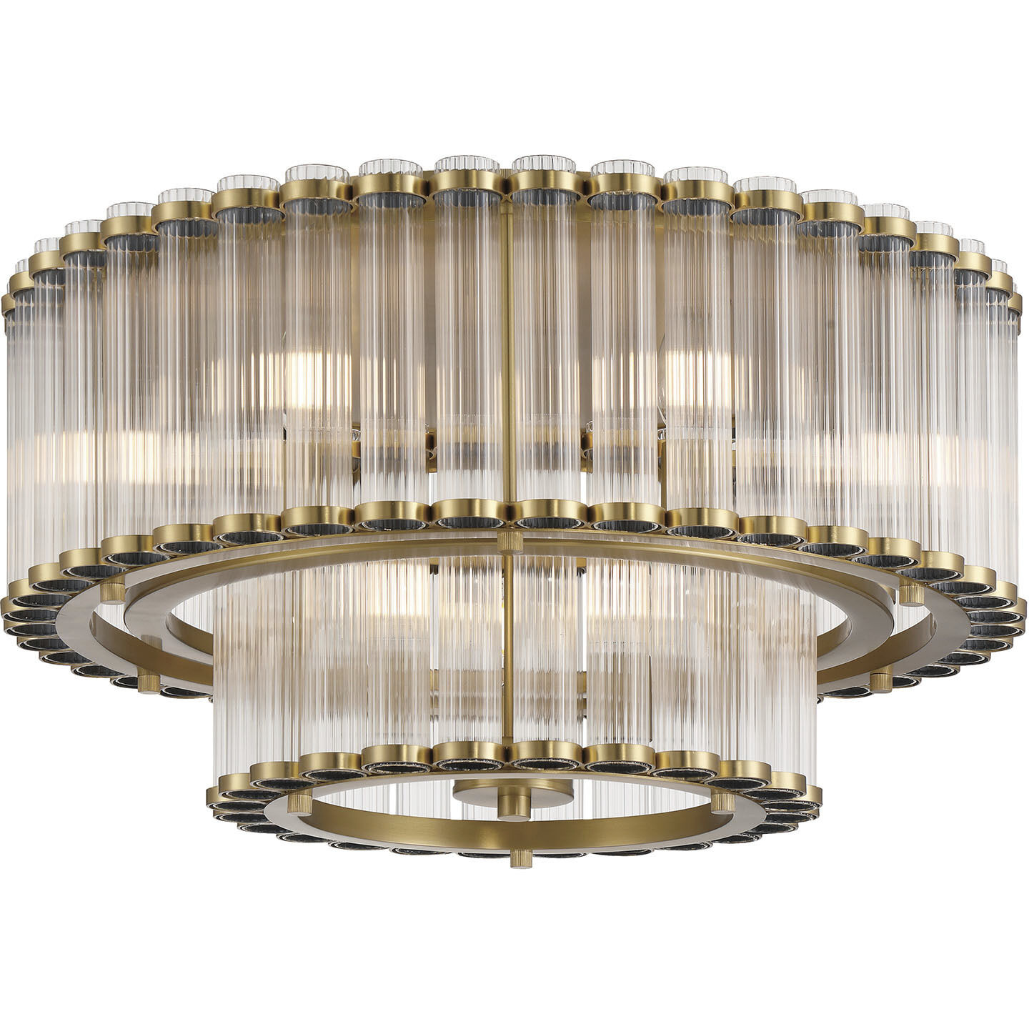 Glasbury 9 Light 23.75 inch Gold Flush Mount Ceiling Light
