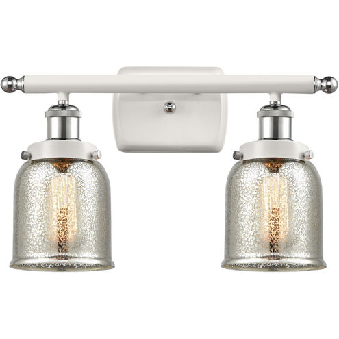 Ballston Bell LED 16 inch White and Polished Chrome Bath Vanity Light Wall Light in Silver Plated Mercury Glass