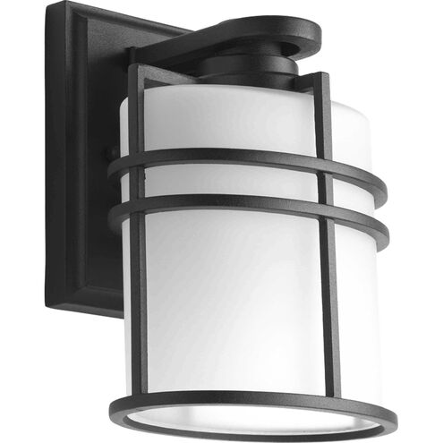 Format 1 Light 8 inch Textured Black Outdoor Wall Lantern, Small 