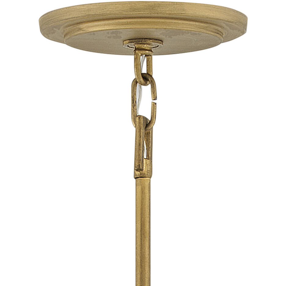 Simone LED 17.5 inch Burnished Gold Foyer Ceiling Light in Alabaster, Semi-flush Mount