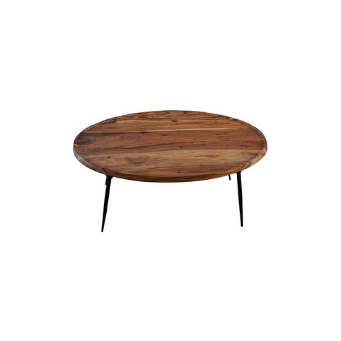 Oval 31 X 21 inch Natural Finish Coffee Table