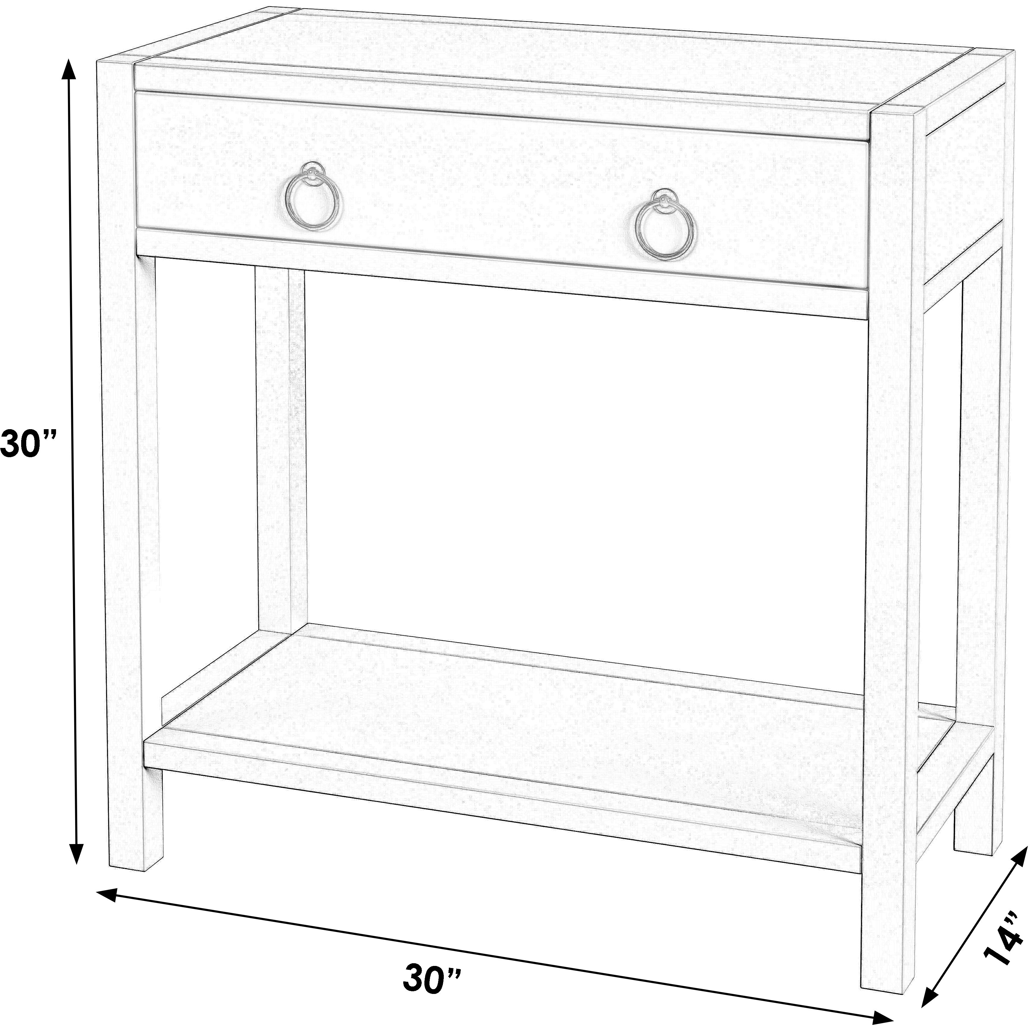Lark 30" Wood 1-Drawer Nightstand in White