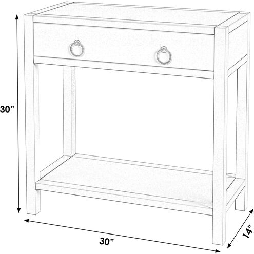 Lark 30" Wood 1-Drawer Nightstand in White
