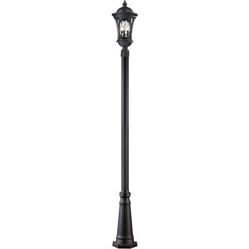 Doma 3 Light 121 inch Black Outdoor Post Mounted Fixture
