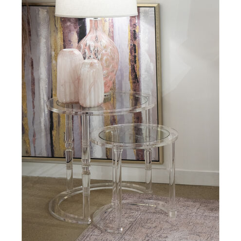 Jacobs 24 X 24 inch Clear Nesting Table, Round