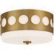 Kirby 2 Light 13.25 inch Vibrant Gold Flush Ceiling Light