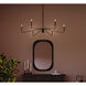 Pilar 6 Light 50 inch Matte Black Chandelier Ceiling Light