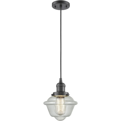Franklin Restoration Oxford LED 7.5 inch Oil Rubbed Bronze Mini Pendant Ceiling Light in Seedy, Franklin Restoration