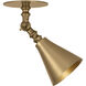 Necessity 1 Light 4.25 inch Patina Brass Flush Mount Ceiling Light