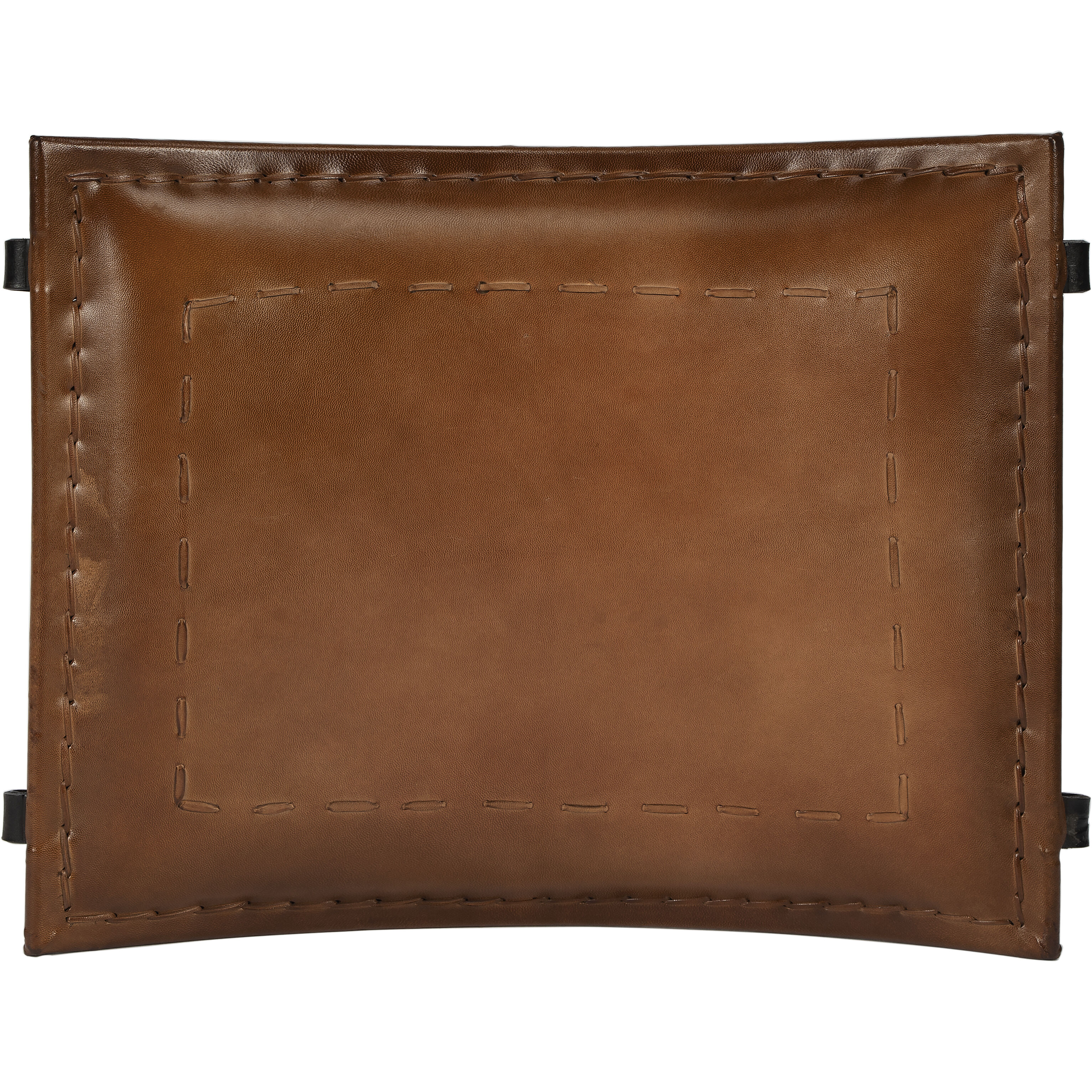 Industrial Chic Melton  Brown Leather Bench