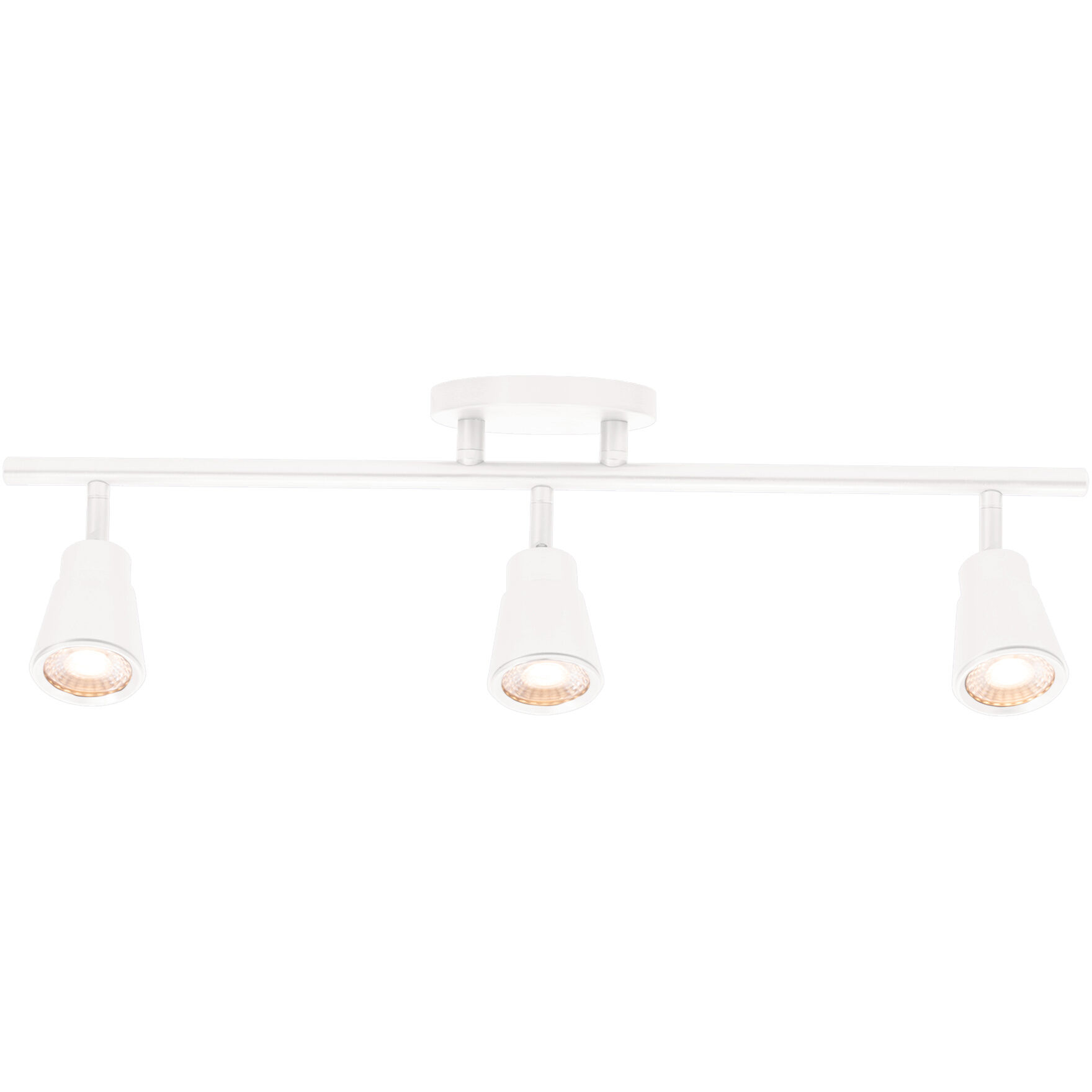 Solo 3 Light 120 White Fixed Rail Ceiling Light, WAC Limited